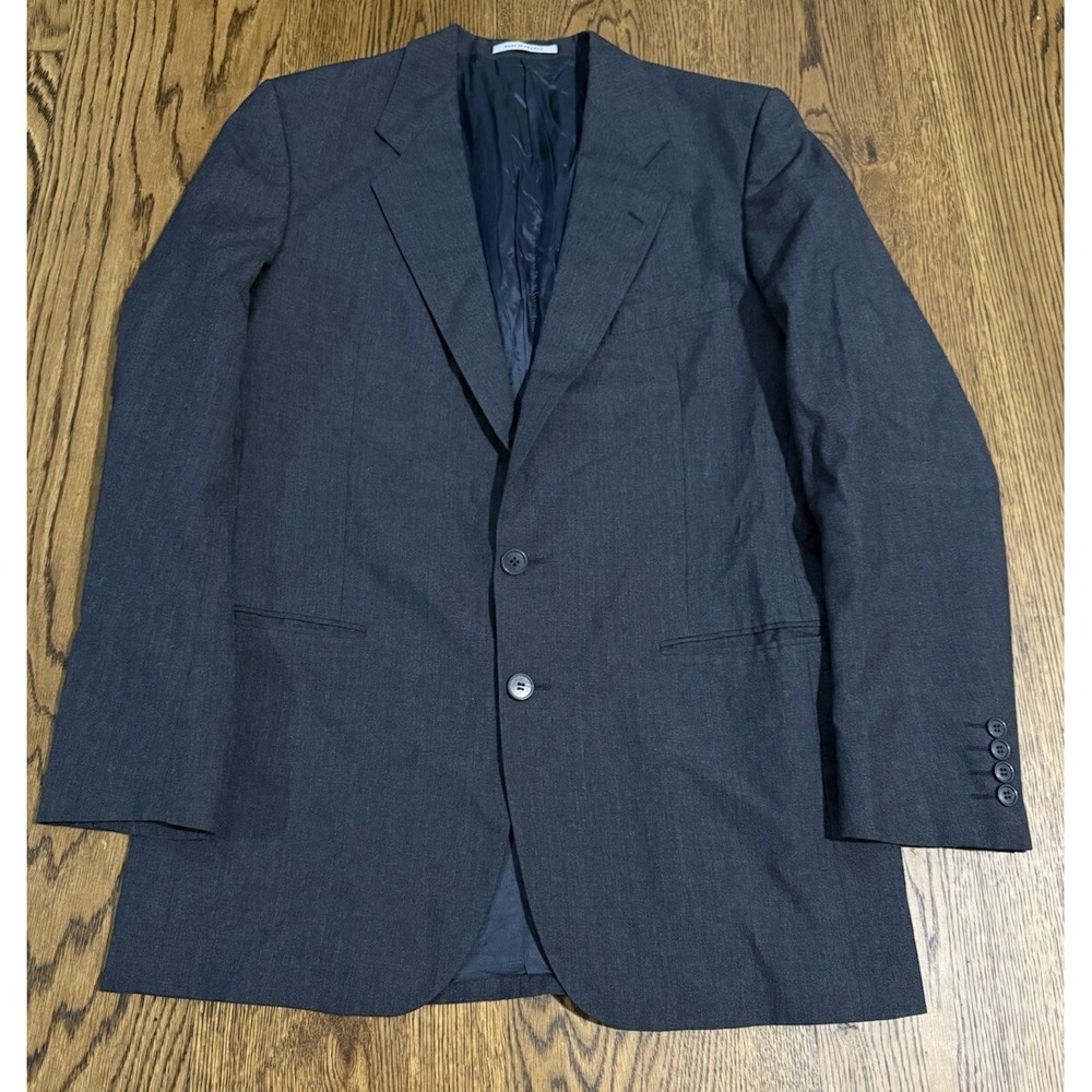 VTG Yves Saint Laurent Menswear Jacket Blazer Wool Long Sleeve Sz 40? Navy‎ Blue